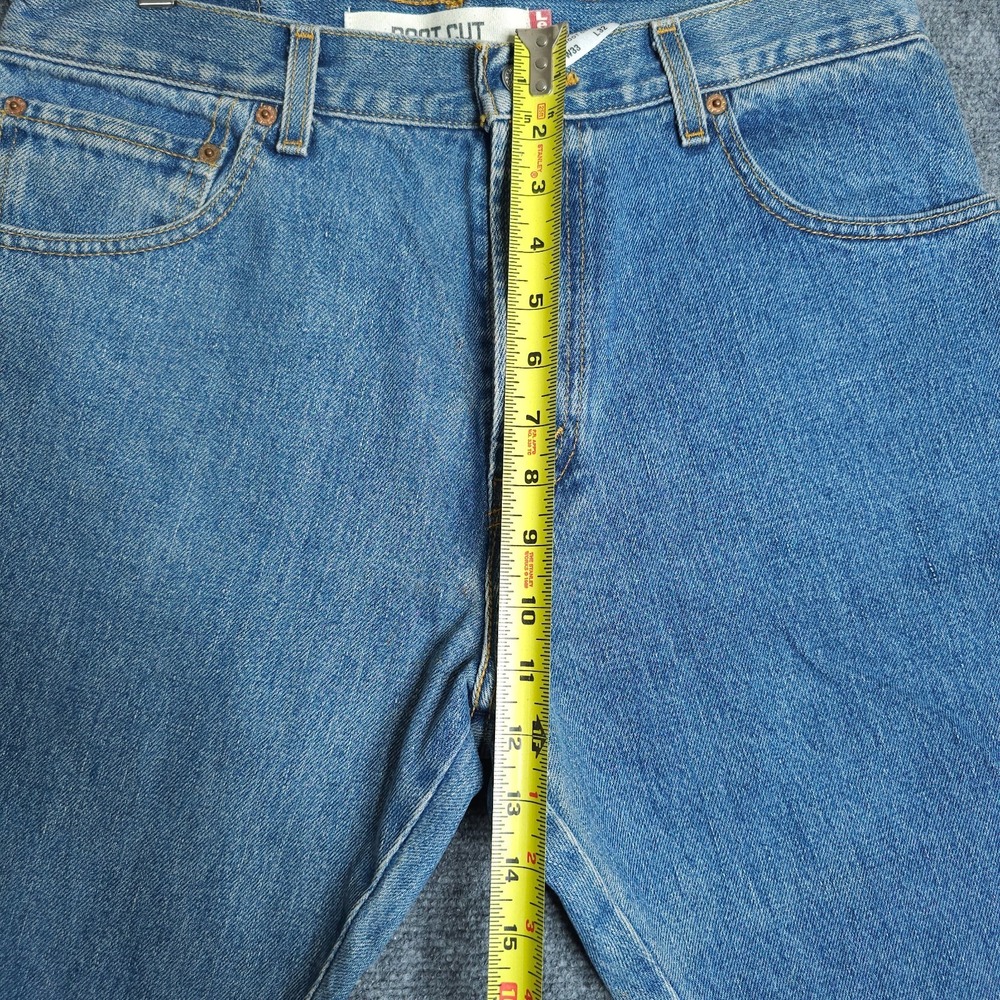 Levi's 517 Boot Cut Jeans Mens 33x32 Medium Wash Workwear Western Distressed Y2K - Picture 12 of 14